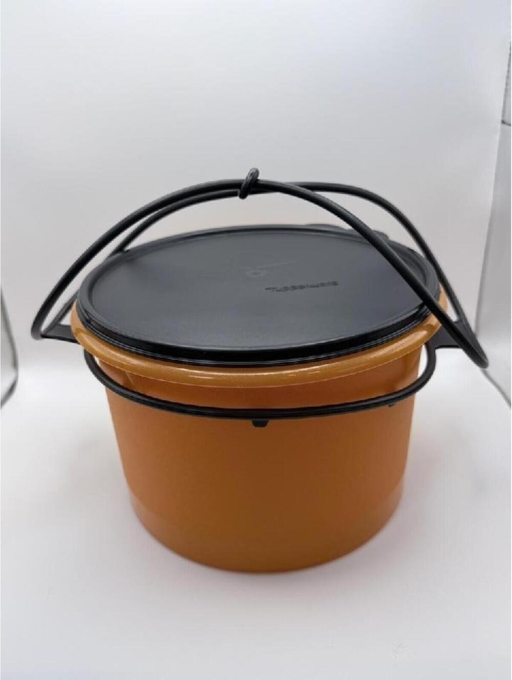 Tupperware Halloween 14 Cup Canister W/Black Lid And Carrying Handle NEW